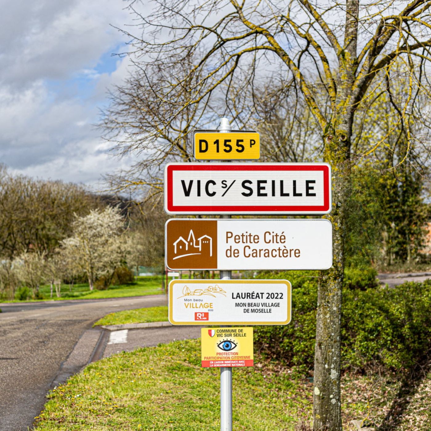 Panneau d'entrée de Vic-sur-Seille