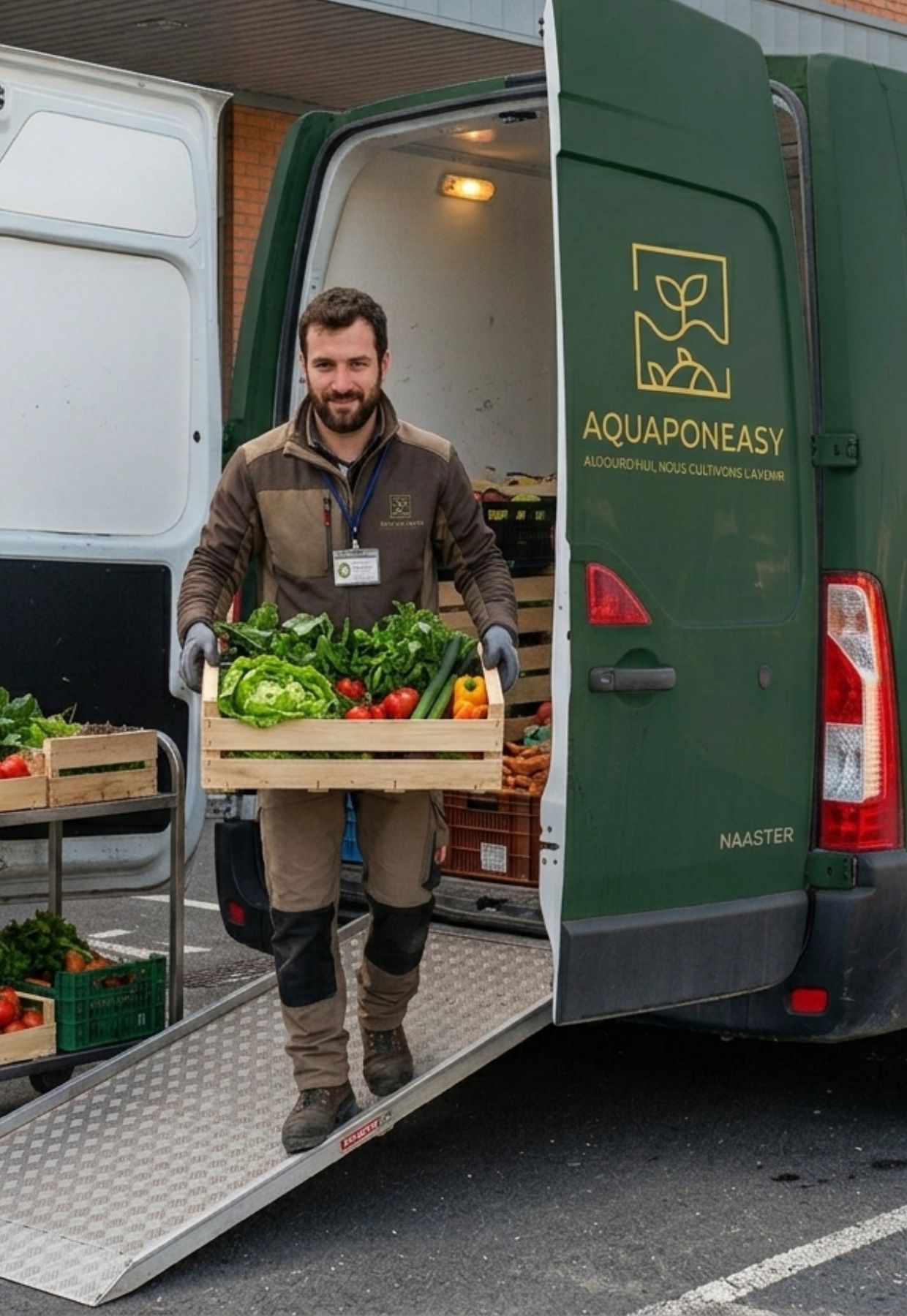 Cliente achetant des légumes sur un marché